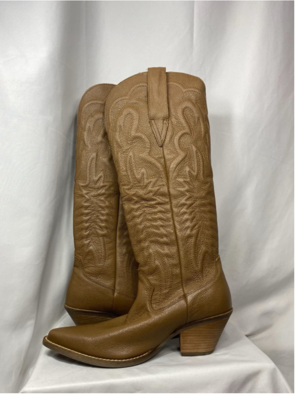 Dingo Ladies Raisin Kane Red Leather Western Tall Boots 8.5 Brown Rodeo Cowgirl - Picture 6 of 11